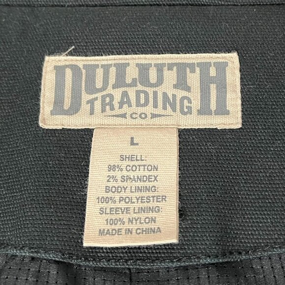 Duluth Trading Mens Large Canvas Presentation Jacket Blazer Style Black Heavy - Picture 3 of 8
